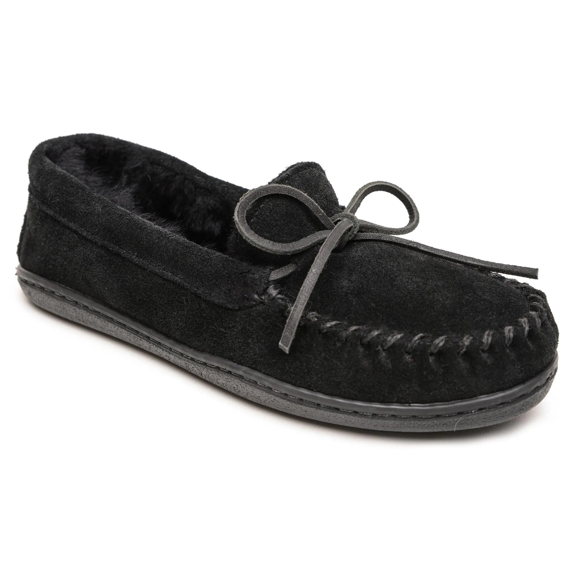 Minnetonka Sheepskin Hardsole Moc - Womens Slippers - Hatcountry