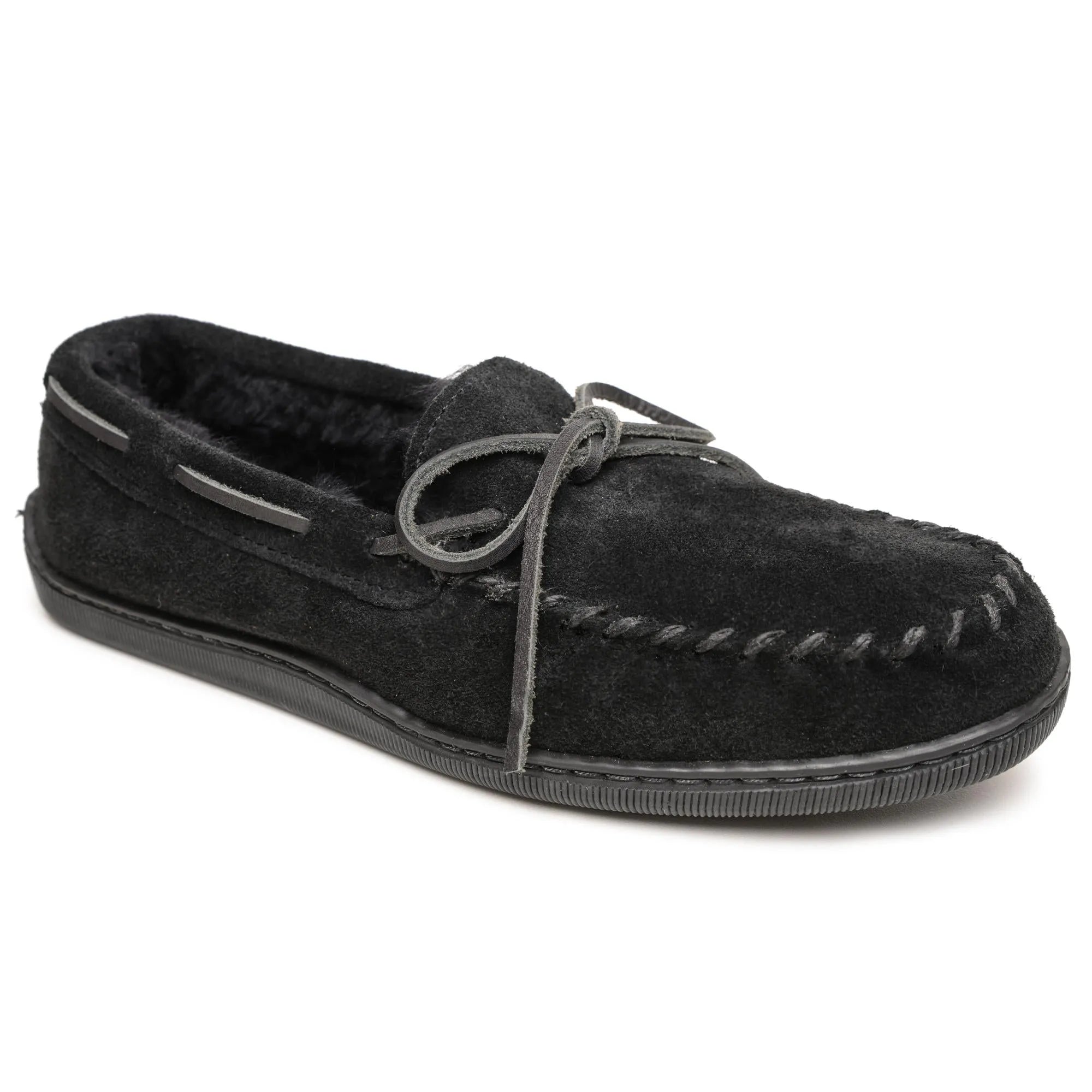 Minnetonka Sheepskin Hardsole Moc - Mens Slippers - Hatcountry