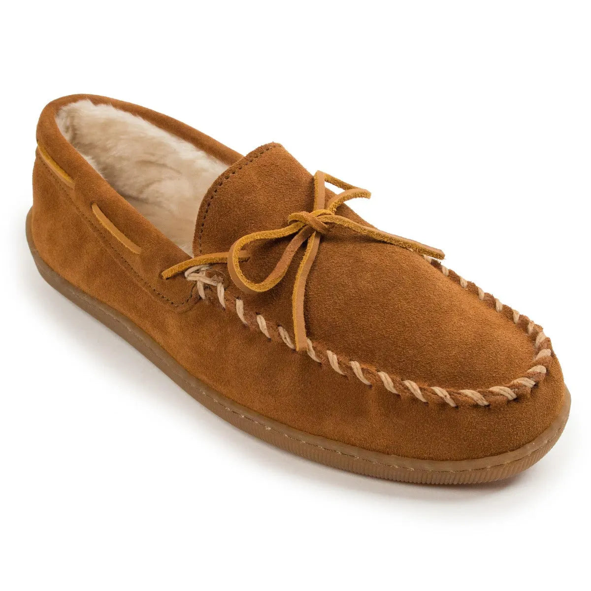 Minnetonka Pile Lined Hardsole Suede - Mens Slipper - Hatcountry