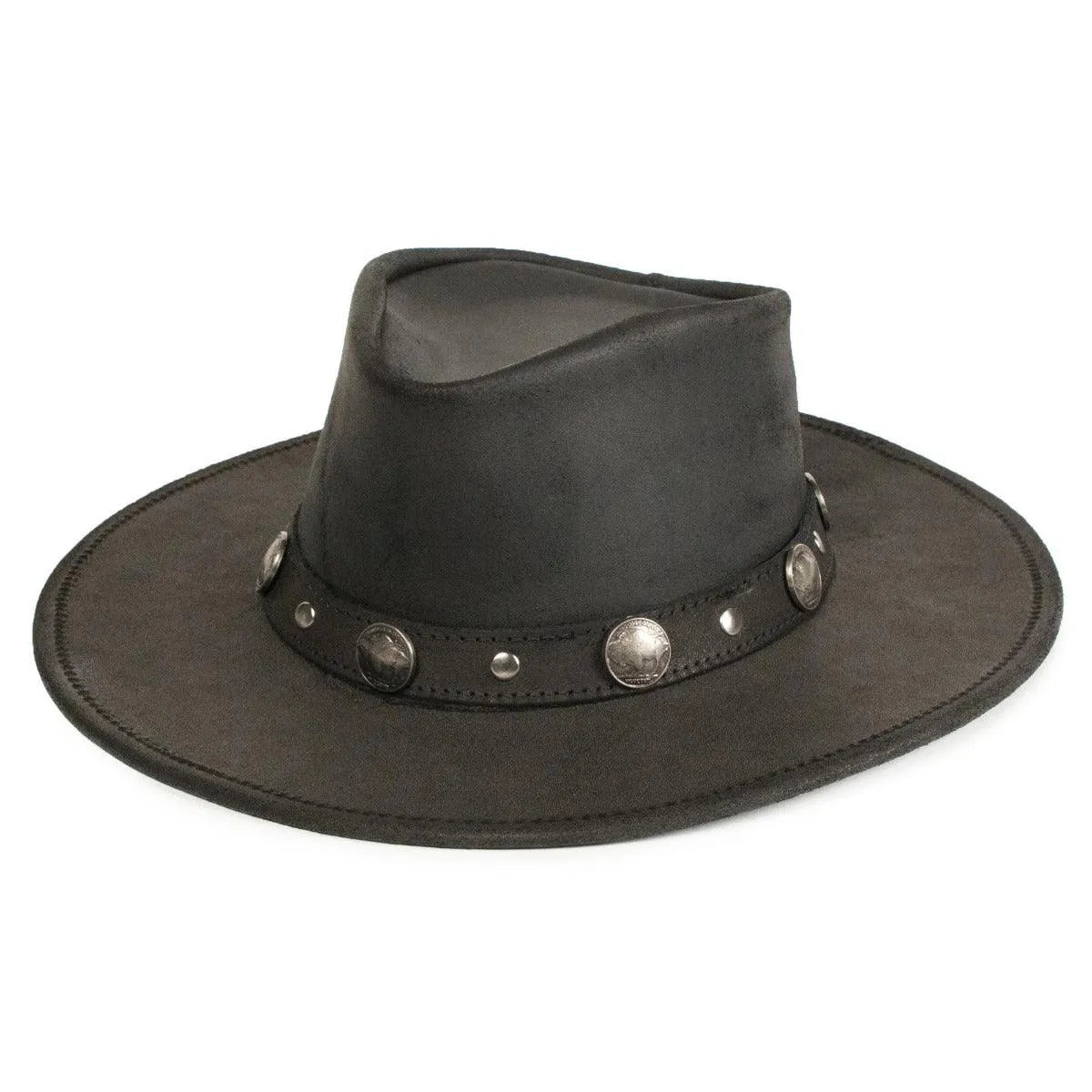 Minnetonka Buffalo Nickel - Leather Australian Hat - Hatcountry