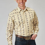 Roper Floral Stripe (Yellow) - Men's Western Shirt - Hatcountry