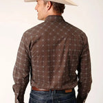 Roper Retro Print (Brown) - Men's Western Shirt - Hatcountry