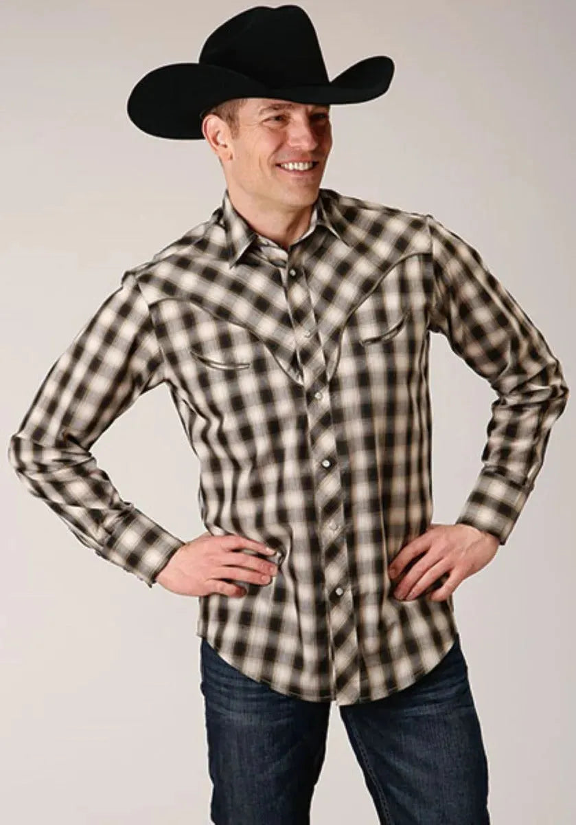 Roper Midnight Olive (Black) - Men's Western Shirt - Hatcountry