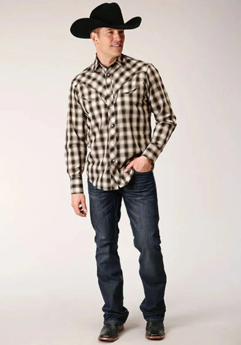 Roper Midnight Olive (Black) - Men's Western Shirt - Hatcountry