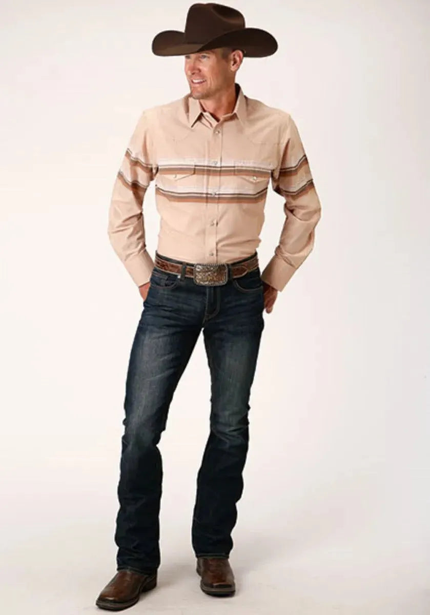 Roper Sandy Trails (Tan) - Men's Western Shirt - Hatcountry
