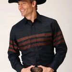 Roper Black Saddle (Black) - Men's Western Shirt - Hatcountry