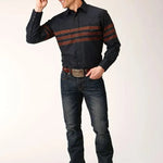 Roper Black Saddle (Black) - Men's Western Shirt - Hatcountry