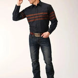 Roper Black Saddle (Black) - Men's Western Shirt - Hatcountry