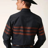 Roper Black Saddle (Black) - Men's Western Shirt - Hatcountry