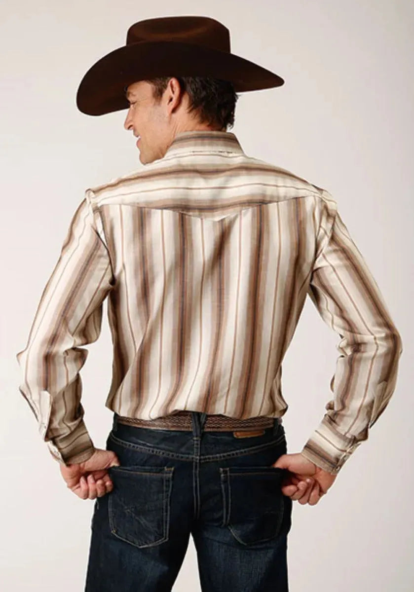 Roper Bison Brew (Brown) - Men's Western Shirt - Hatcountry