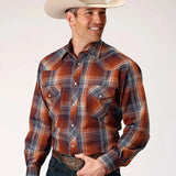 Roper Coyote Woven (Brown) - Men's Western Shirt - Hatcountry