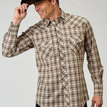 Roper Desert Plaid (Brown) - Men's Western Shirt - Hatcountry