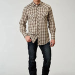 Roper Desert Plaid (Brown) - Men's Western Shirt - Hatcountry