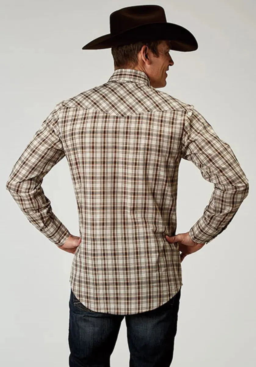 Roper Desert Plaid (Brown) - Men's Western Shirt - Hatcountry