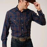 Roper Midnight Delight (Blue) - Men's Western Shirt - Hatcountry