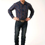 Roper Midnight Delight (Blue) - Men's Western Shirt - Hatcountry