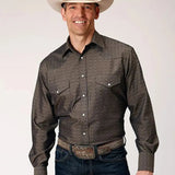 Roper Floral Tone (Grey) - Men's Western Shirt - Hatcountry