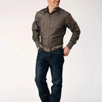 Roper Floral Tone (Grey) - Men's Western Shirt - Hatcountry