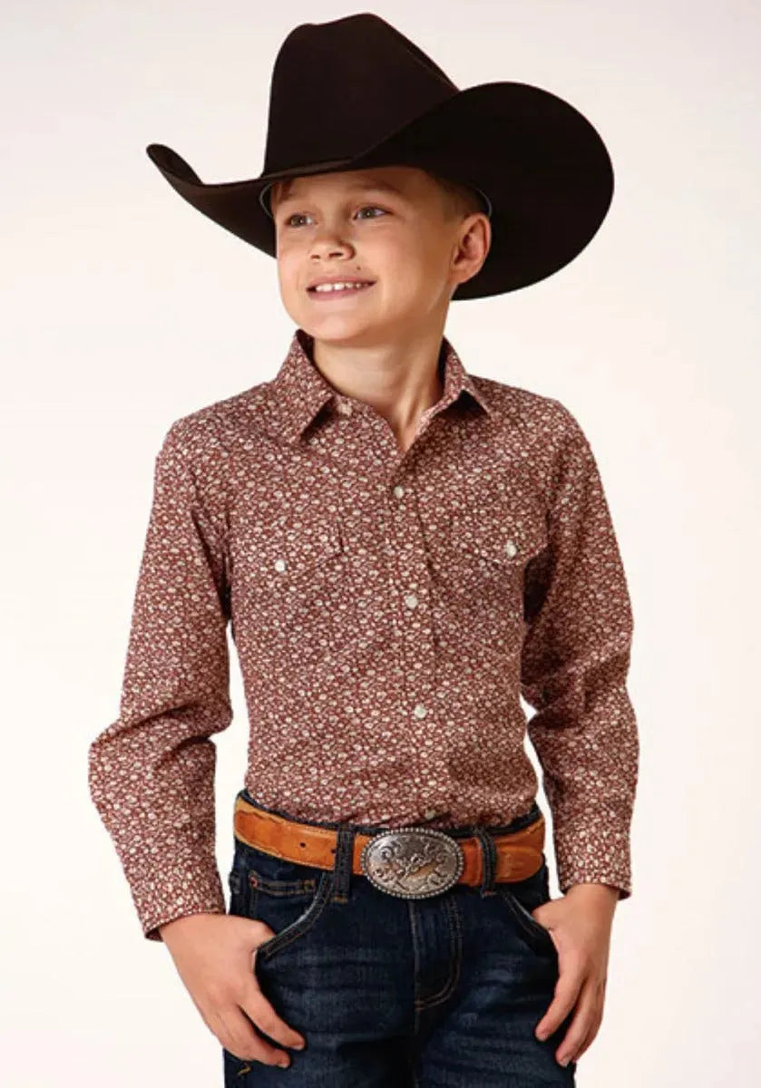 Roper Little Red (Red) - Boy's Western Shirt - Hatcountry