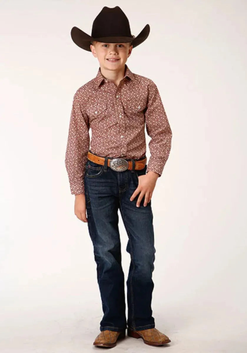 Roper Little Red (Red) - Boy's Western Shirt - Hatcountry