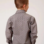 Roper Retro Print (Wine) - Boy's Western Shirt - Hatcountry