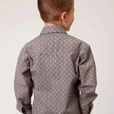 Roper Retro Print (Wine) - Boy's Western Shirt - Hatcountry