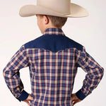 Roper Little Trailblazer (Blue) - Boy's Western Shirt - Hatcountry