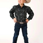 Roper Western Woods (Green) - Boy's Western Shirt - Hatcountry