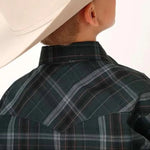 Roper Western Woods (Green) - Boy's Western Shirt - Hatcountry