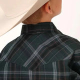 Roper Western Woods (Green) - Boy's Western Shirt - Hatcountry