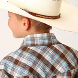 Roper Bluebird Ridge (Brown) - Boy's Western Shirt - Hatcountry
