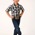Roper Ghostly Gallop (White) - Boy's Western Shirt - Hatcountry
