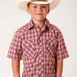 Roper Cherry Blast (Red) - Boy's Western Shirt - Hatcountry