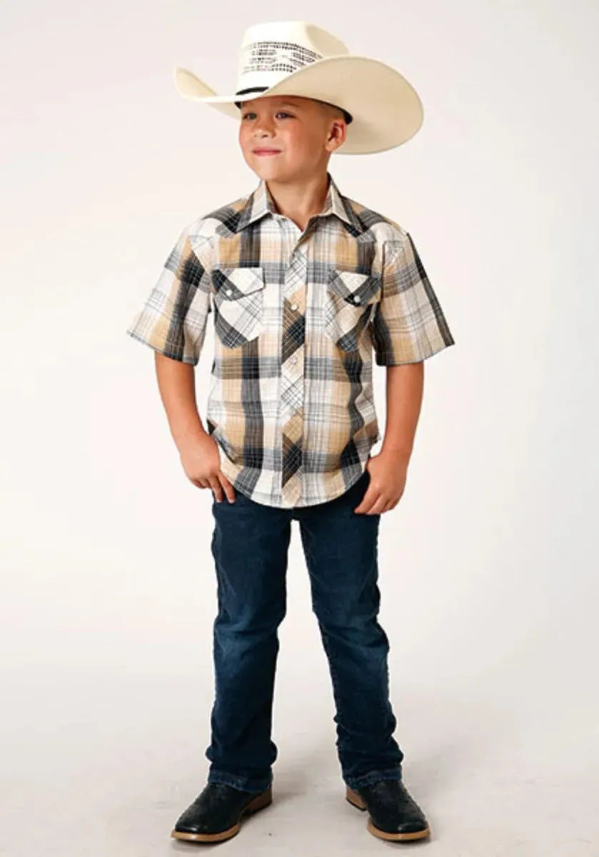 Roper Buckaroo (Black) - Boy's Western Shirt - Hatcountry