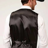 Roper Classic Suede Leather (Black) - Men's Vest (Closeout)