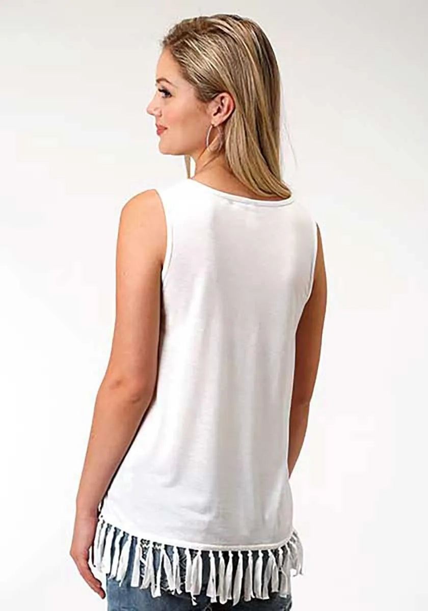 Roper Americana (White) - Women's Tank Top - Hatcountry