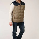 Roper 1473 Quilted Vest (Khaki/Navy) - Men's Vest