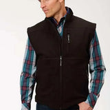 Roper 1321 Soft Shell Fleece Vest (Black) - Men's Vest
