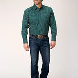 Roper Forest Cross Walk Foulard (Blue) - Men's Western Shirt