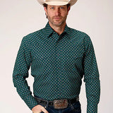 Roper Forest Cross Walk Foulard (Blue) - Men's Western Shirt