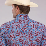 Roper 2496 Heritage Paisley (Wine) - Men's Western Shirt