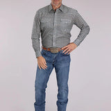 Roper 2501 Medallion Foulard (Grey) - Men's Western Shirt