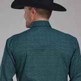 Roper Oak Forest Vintage Paisley (Green) - Men's Western Shirt