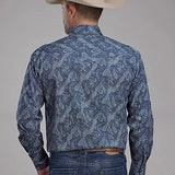 Roper Fall River Paisley (Blue) - Men's Western Shirt