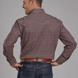 Roper Fall River Ginger Foulard (Brown) - Men's Western Shirt