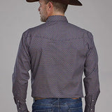 Roper Fall River Diamond Eye (Blue) - Men's Western Shirt