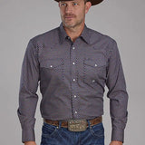 Roper Fall River Diamond Eye (Blue) - Men's Western Shirt