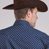Roper 2584 Pinwheel Foulard (Blue) - Men's Western Shirt