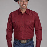 Roper 2163 Stretch Diamond Print (Red) - Men's Western Shirt