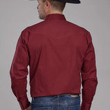 Roper 2163 Stretch Diamond Print (Red) - Men's Western Shirt